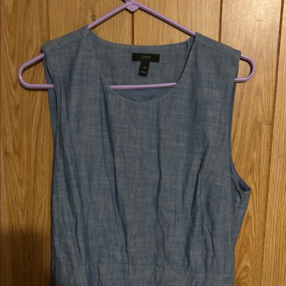 J. Crew Chambray Blue Sleeveless Blouse